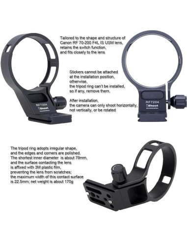 Anillo de Montaje en Trípode iShoot IS-RF7204 para Canon RF 70-200 f/4L