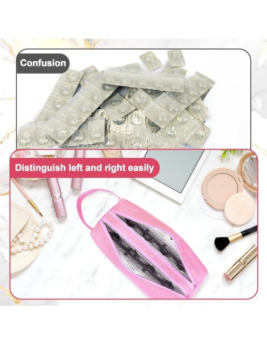 Estuche Organizador de Lentes de Contacto OBUSATT Rosa 60 PCS