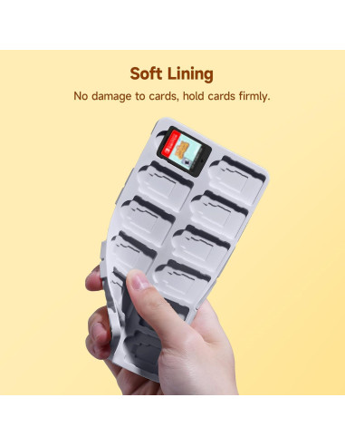 Estuche Portátil JINGDU para 48 Tarjetas Micro SD y NS, Rojo