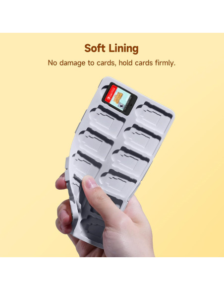 Estuche Portátil JINGDU para 48 Tarjetas Micro SD y NS, Rojo