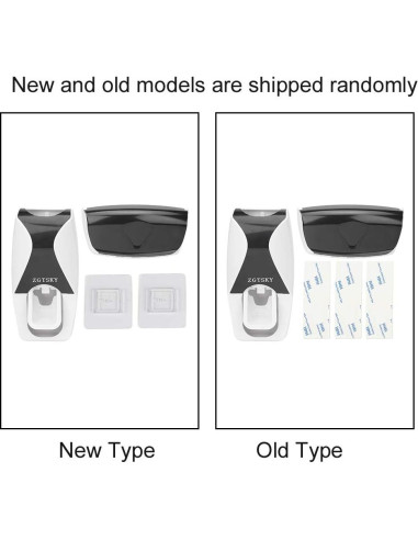 Dispensador de Pasta de Dientes Worem Negro con Soporte para Cepillos