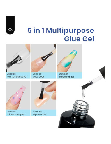 Kit de Uñas de Gel Beetles 240 PCS Coffin con Lámpara LED