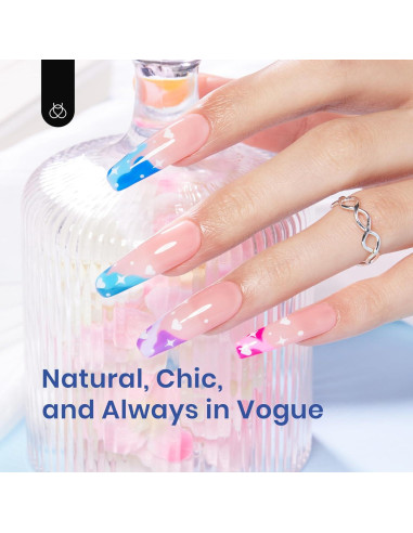 Kit de Uñas de Gel Beetles 240 PCS Coffin con Lámpara LED