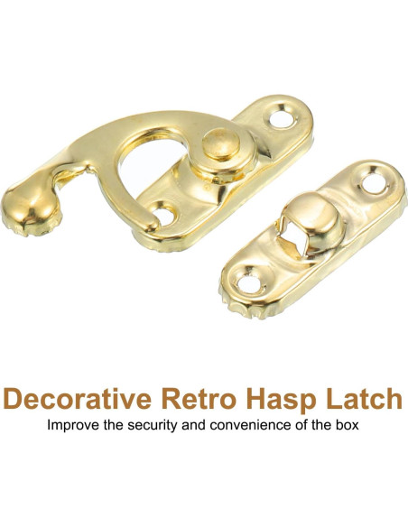 Cierre Vintage de Brazo Oscilante Izquierdo uxcell - 6 Pcs 27x32mm Dorado