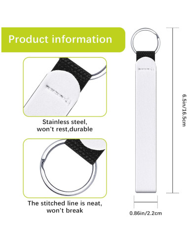 20 Llavero de Muñequera de Sublimación Neopreno Anpuimult