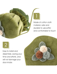 Fundas de Pomos de Puerta BOHUIZ 2 Pcs Verde Franela Acolchada 2