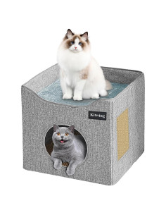 Cama para Gatos Kitwing Plegable 39.1x39.1x32.5 cm Gris