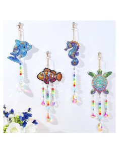 Kits de Arte de Diamante Beeplove - Animales Marinos 4 Piezas