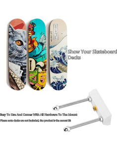 Soporte de Pared para Tabla de Skate Alumy - Exhibición Vertical/Horizontales 2