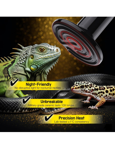 Emisor de Calor Cerámico 150W ReptiKing para Reptiles y Aves