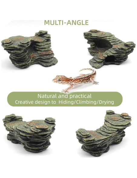 Plataforma de Sol para Reptiles Relaqcc 24.9x17.8 cm Resina