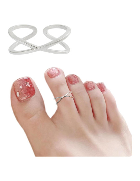 Anillo Abierto Ajustable de Plata Esterlina 925 para Mujer