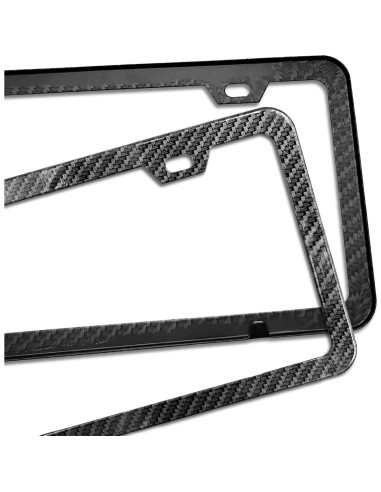 2 Marcos de Placa de Licencia de Aluminio Yogrvner Negro