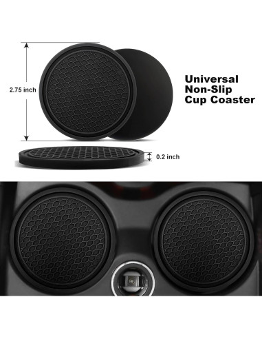 2 Marcos de Placa de Licencia de Aluminio Yogrvner Negro