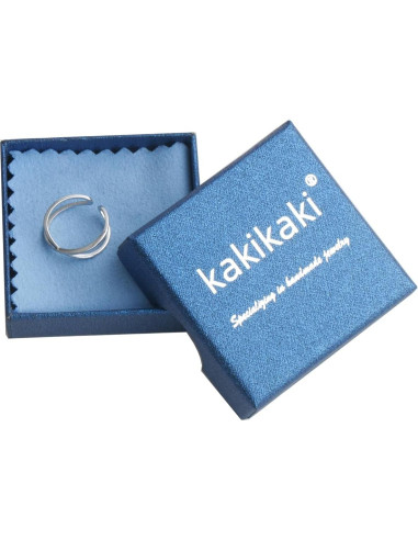 Anillo Abierto Ajustable de Plata Esterlina 925 para Mujer