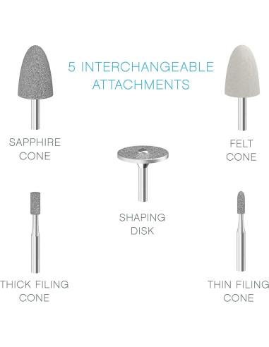 Sistema de Manicura y Pedicura Sin Cable PureNails Express - 5 Accesorios Intercambiables