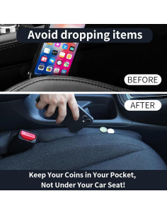 Relleno Organizador Espacio Asiento Auto Wujiliving Negro 2
