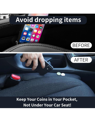 Relleno Organizador Espacio Asiento Auto Wujiliving Negro