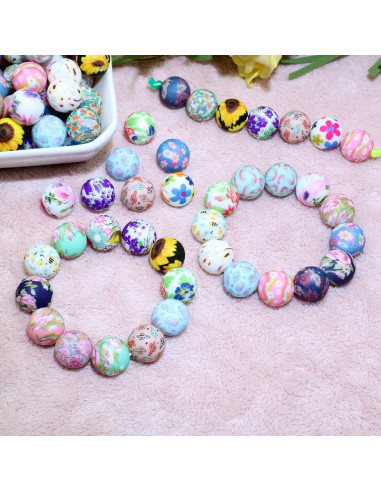 80 Perlas de Silicona MONSEALYT 15mm para Manualidades Flor