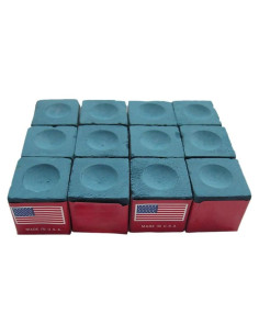 Caja de Tiza de Billar Imperial Master - 12 Cubos Azul
