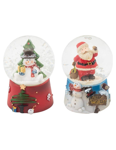 Conjunto de Mini Globos de Agua Napco - Muñeco de Nieve y Santa Claus