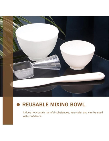 Cuencos de Silicona Healifty 6 Piezas para Mascarillas Faciales