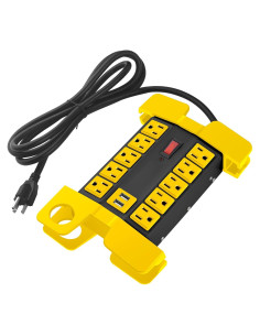 Regleta de Potencia CCCEI 10 Salidas con USB 6FT Negra