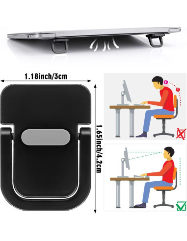 Soporte de Teclado YUXIANLB Ajustable 2 Pcs Negro 10-17"