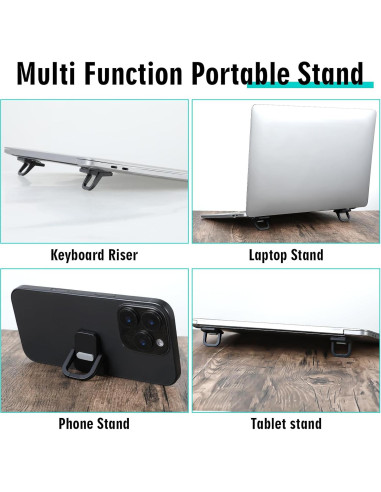 Soporte de Teclado YUXIANLB Ajustable 2 Pcs Negro 10-17"