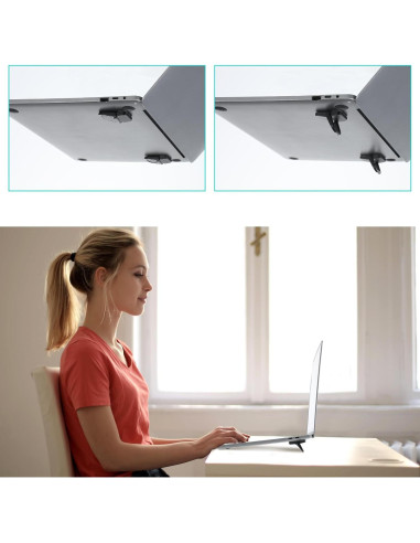 Soporte de Teclado YUXIANLB Ajustable 2 Pcs Negro 10-17"