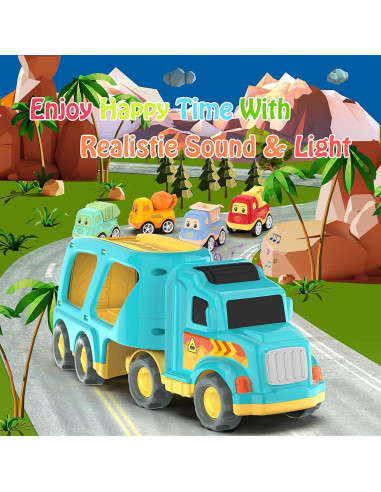 Camión de Juguete Veslier 5 en 1 con Sonidos y Luces
