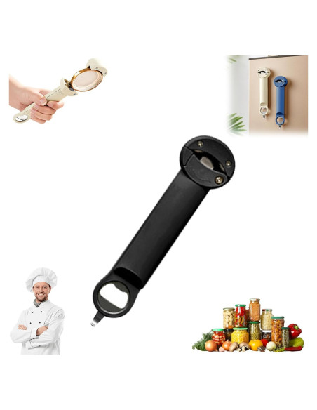 Abrebotellas Retráctil Multifuncional Donpesho Negro