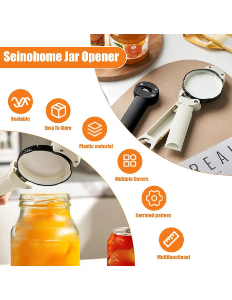 Abrebotellas Retráctil Multifuncional Donpesho Negro