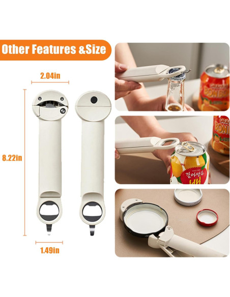 Abrebotellas Retráctil Multifuncional Donpesho Negro