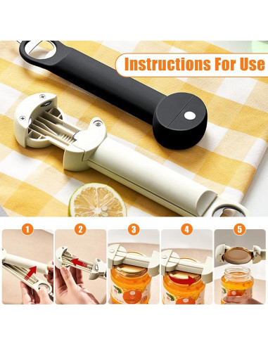 Abrebotellas Retráctil Multifuncional Donpesho Negro