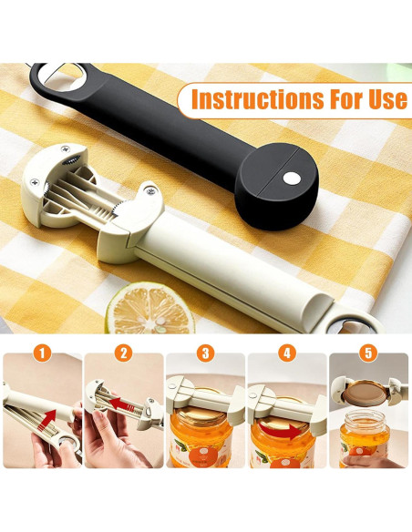 Abrebotellas Retráctil Multifuncional Donpesho Negro