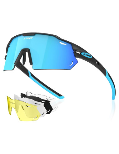 Gafas de Ciclismo X-TIGER con 5 Lentes Intercambiables
