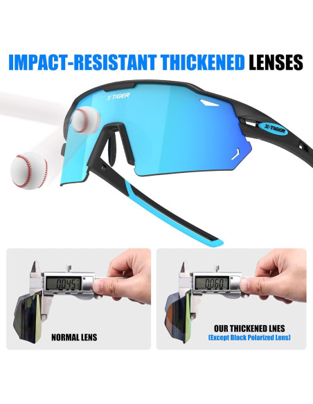 Gafas de Ciclismo X-TIGER con 5 Lentes Intercambiables