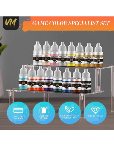 Juego de Pinturas Acrílicas Ecológicas VM Figure 16 Colores 5ml
