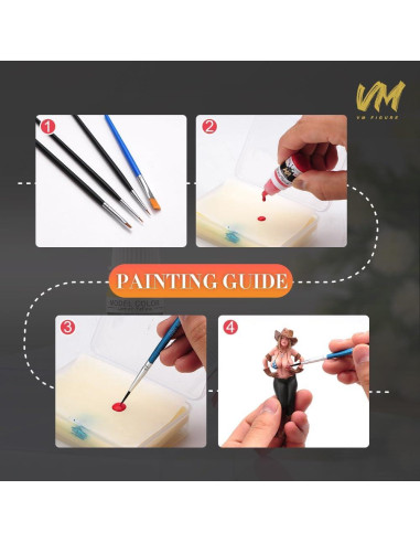 Juego de Pinturas Acrílicas Ecológicas VM Figure 16 Colores 5ml