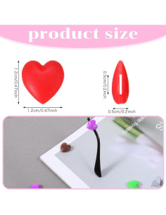 24 Sujetadores de Gafas Silicona Corazón Multicolor Guduling 2