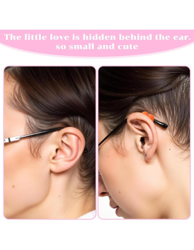 24 Sujetadores de Gafas Silicona Corazón Multicolor Guduling