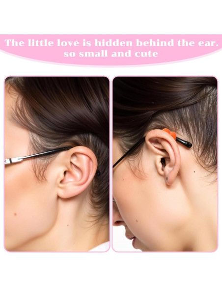 24 Sujetadores de Gafas Silicona Corazón Multicolor Guduling