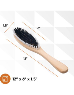 Cepillo de Ropa Superio 2 Piezas Mango de Madera Cerdas Resistentes 2