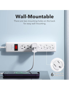 Regleta BN-LINK 6 Salidas con Protección Sobretensiones 1.22m 2