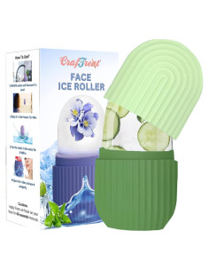 Rodillo de Hielo CrafTreat para Cara y Ojos - Silicona Verde