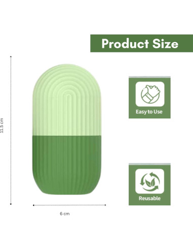 Rodillo de Hielo CrafTreat para Cara y Ojos - Silicona Verde