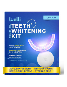 Kit Blanqueamiento Dental Luelli 35% Peróxido Carbamida LED 32 luces