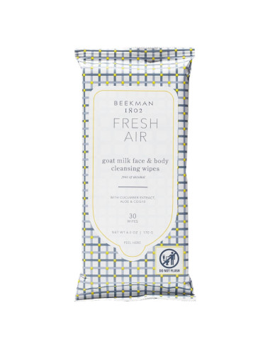 Toallitas Faciales Beekman 1802 Aire Fresco - 30 Unidades - Biodegradables