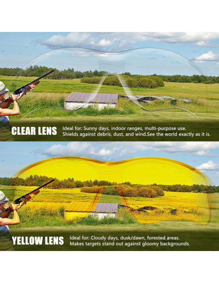 Gafas de Tiro Antivaho para Jóvenes y Adultos - Marco Negro